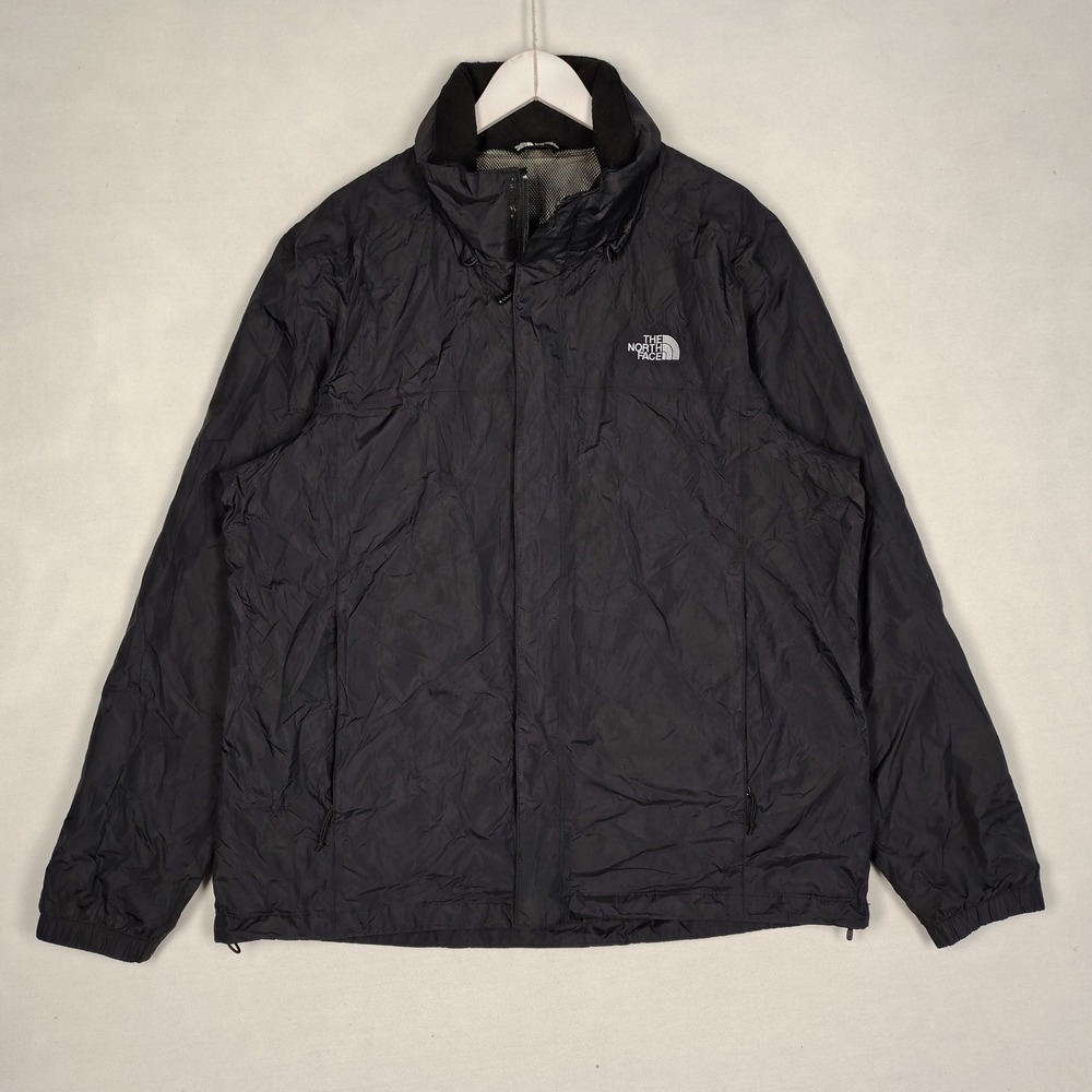 The North Face DryVent Rain Jacket Mens XL Black Hooded Full Zip Mesh Lined